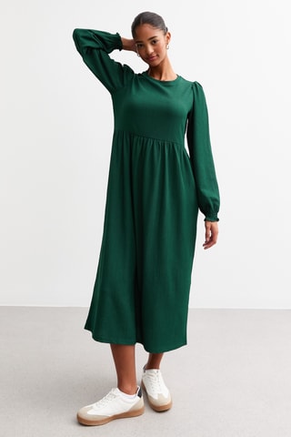 Vestido médio - Verde-escuro