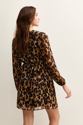 Vestido estilo patinadora - Castanho