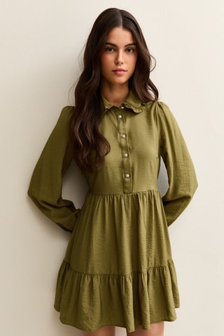 Vestido estilo patinadora - Caqui