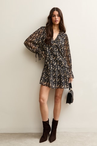 Vestido estilo patinadora - Preto
