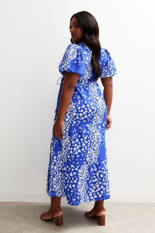Robe longue - Bleu et blanc