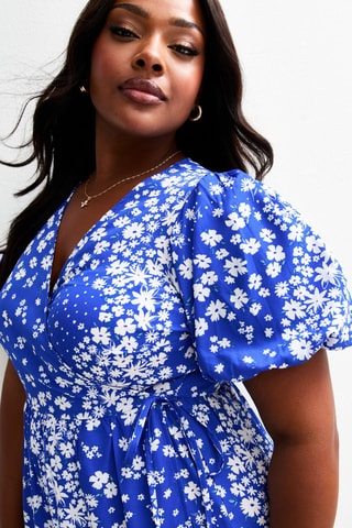 Robe longue - Bleu et blanc