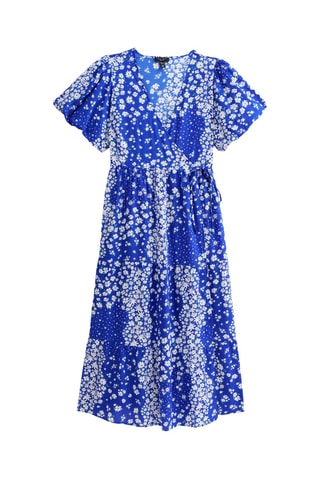 Robe longue - Bleu et blanc
