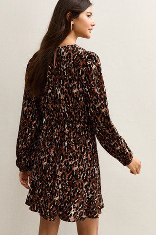 Vestido estilo patinadora - Castanho
