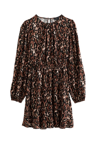 Vestido estilo patinadora - Castanho