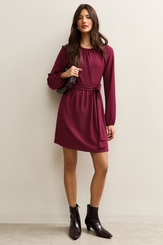 Vestido direito - Bordô