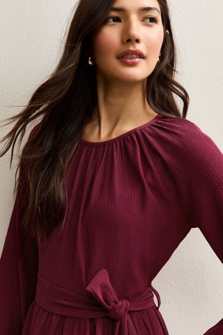 Vestido direito - Bordô