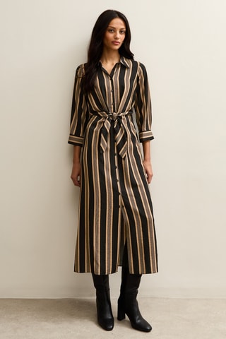 Vestido-camisa - Castanho