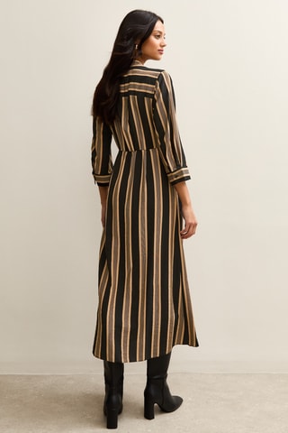 Vestido-camisa - Castanho