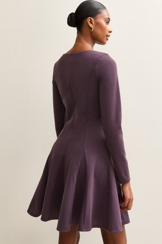 Vestido estilo patinadora - Bordô
