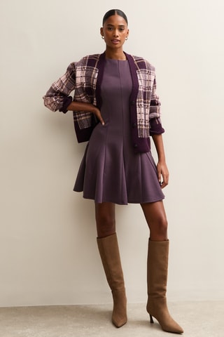 Vestido estilo patinadora - Bordô