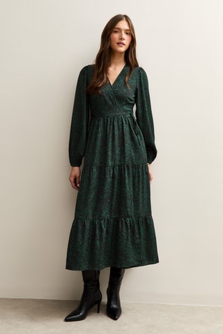 Vestido comprido - Verde-escuro