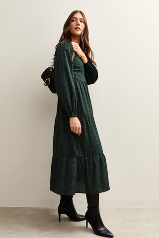 Vestido comprido - Verde-escuro