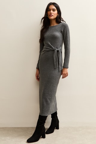 Vestido médio - Cinzento