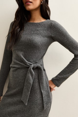 Vestido médio - Cinzento
