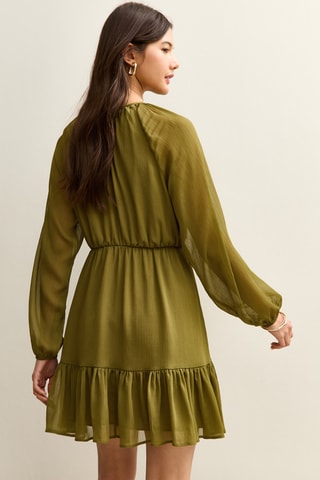 Vestido estilo patinadora - Caqui