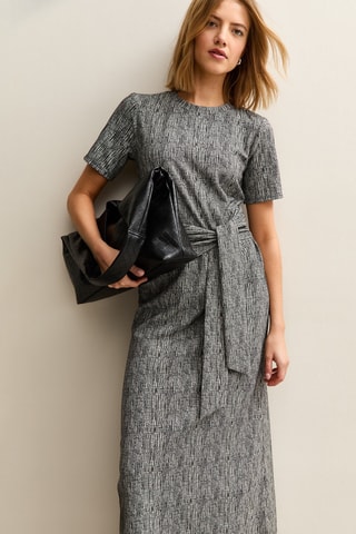 Vestido médio - Cinzento