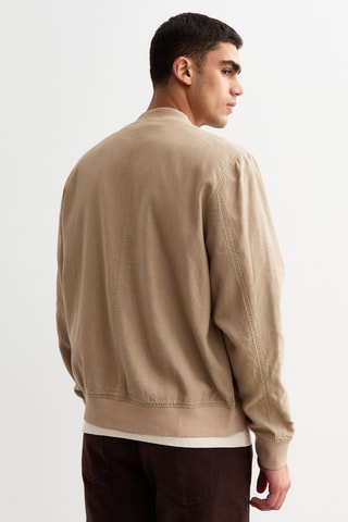 Bomber en lin - Beige