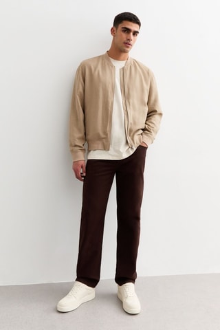 Bomber en lin - Beige