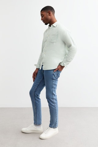 Chemise - Blanc et vert clair