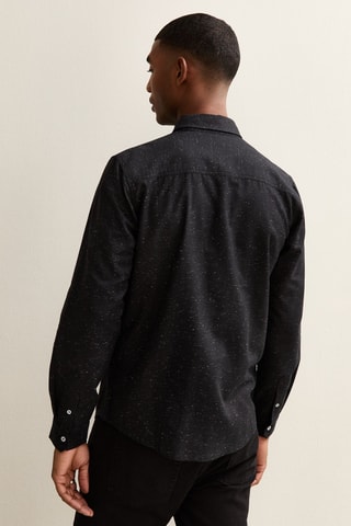 Chemise regular - Noir chiné