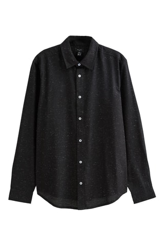 Chemise regular - Noir chiné