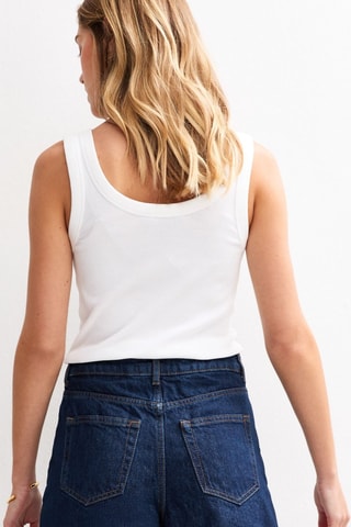 Short en jean taille haute - Bleu foncé