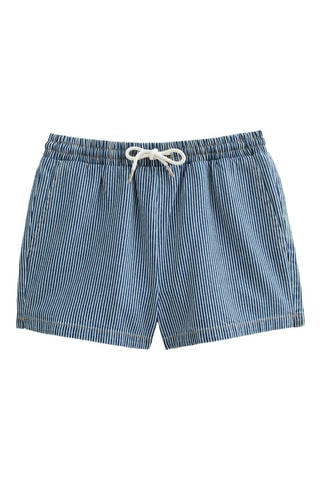 Short relaxed taille haute - Bleu marine