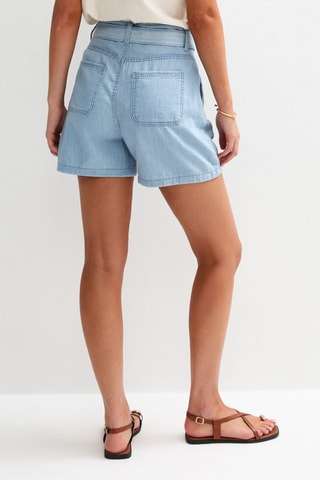 Short relaxed en jean - Bleu clair