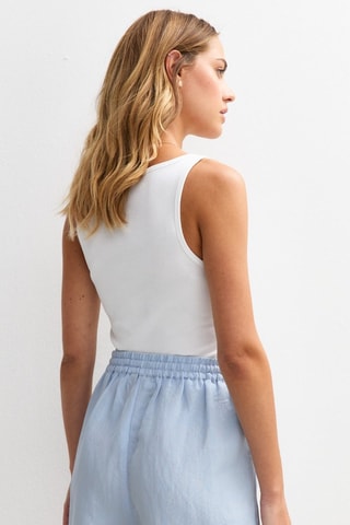 Short en lin - Bleu clair