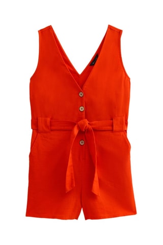 Macacão curto relaxed - Vermelho