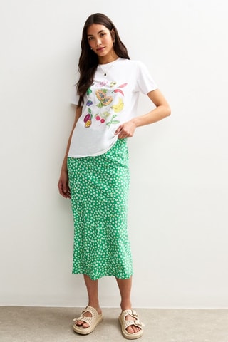 Jupe midi - Vert