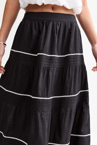 Jupe longue taille haute - Noir
