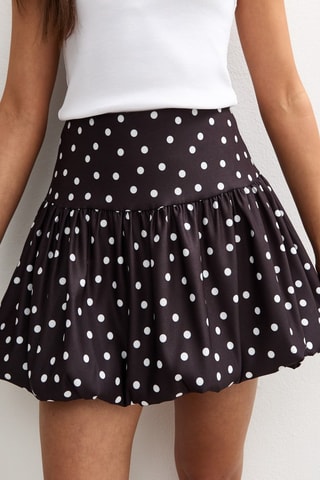 Jupe boule taille haute - Noir