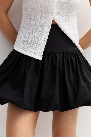 Jupe boule taille haute - Noir