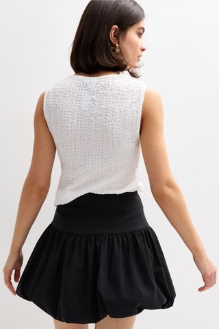 Jupe boule taille haute - Noir