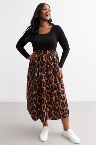 Jupe midi - Marron