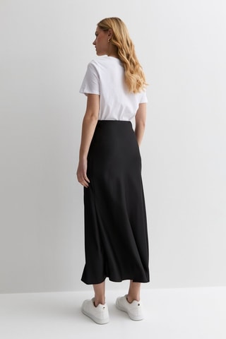 Jupe midi taille haute - Noir