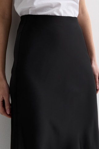 Jupe midi taille haute - Noir