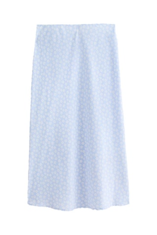 Jupe longue taille haute - Bleu clair