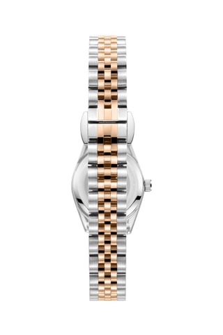 Montre à quartz en acier doré à l'or rose