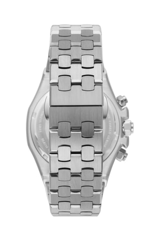 Montre à quartz en acier - GMT - Argenté et beige