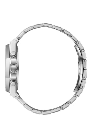 Montre à quartz en acier - GMT - Argenté et beige