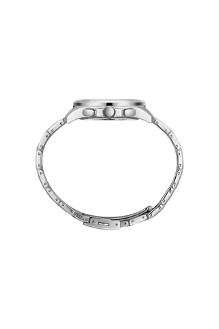Montre à quartz en acier - Argenté et bleu