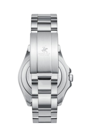 Montre à quartz en acier - Argenté et noir