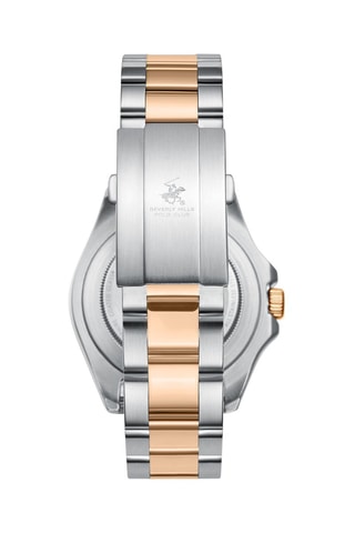 Montre à quartz en acier - Argenté et doré rose