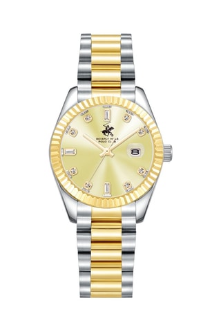 Montre à quartz en acier - Argenté et doré