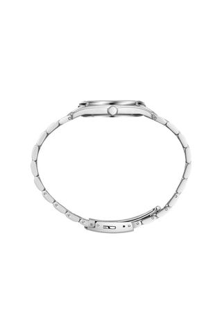 Montre à quartz en acier - Argenté et noir