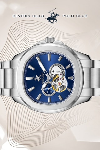 Montre tourbillon automatique en métal - Argenté