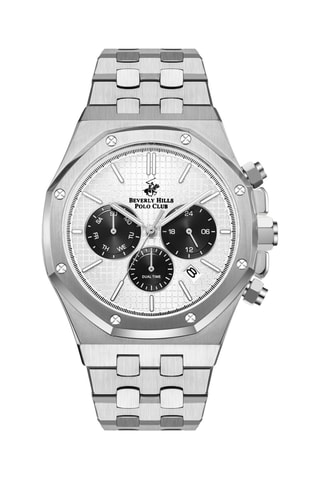 Montre à quartz en métal - Argenté et Blanc